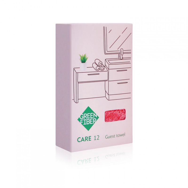 Полотенце гостевое Green Fiber CARE 12, коралловое